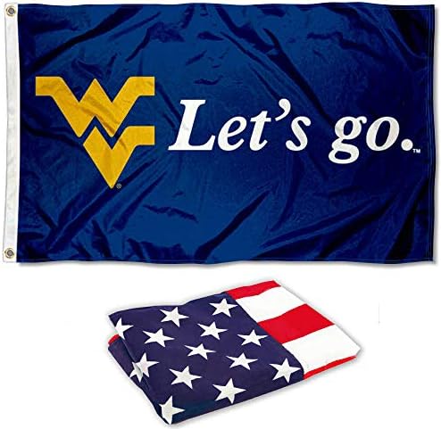 Zapadna Virdžinija planinari hajde da ide zastavu i SAD 3x5 set zastava