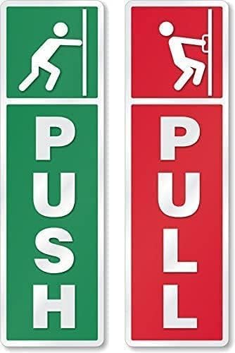 Altin Store Push Pull Green & Crveni naljepnica za znakove za staklene vrata uredskog tržnog centra Poslovni set od 2