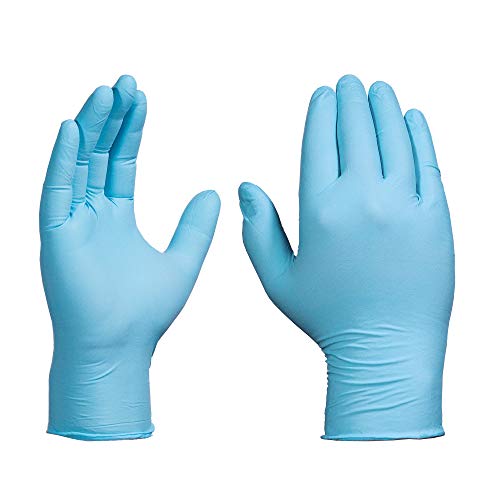 GLOVEWORKS plave jednokratne nitrilne industrijske rukavice, 5 Mil, lateks & bez praha, sigurno za hranu, teksturirano, X-Veliko, futrola od 1000