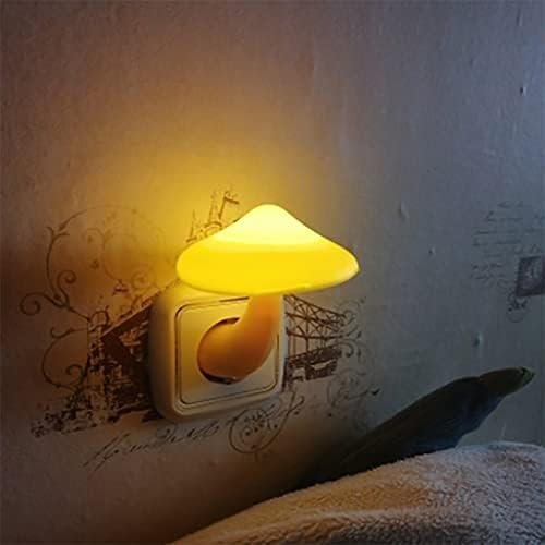Uxzdx noćna lampa Zidna utičnica za gljive EU US utikač toplo bijelo svjetlo-senzor za kontrolu spavaće sobe