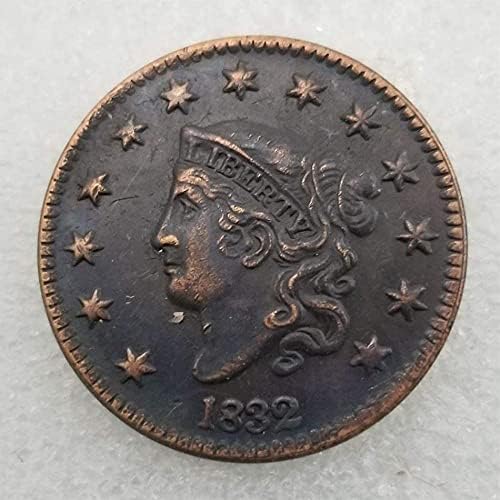 1832 besplatna američka kovanica od starog kovanica od starog kovanica Nepričelirana lutalica Nikal American Morgan Coin zadovoljava uslugu