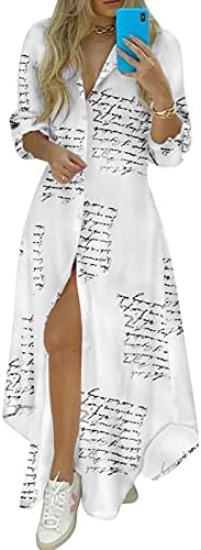 Harajuku V vrat duga košulja haljina vezivanje tela ženske haljine Hips Slim Wrap Print Moda ženska Maxi velika duga haljina