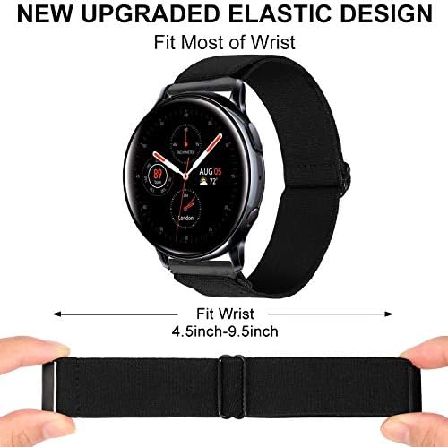 Olytop elastične trake za Galaxy Watch Active 2 Bands 40mm 44mm / Galaxy Watch 4 / Galaxy Watch 4 Classic Bands 46mm 42mm, 20 mm Mekane rastezane narukvice Ženska djevojka za Samsung Galaxy Watch 42mm / Watch 3 41mm