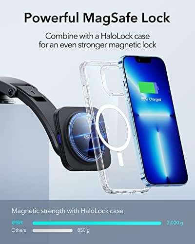 ESR Classic Chickstand Case sa halolockom kompatibilan sa iPhone 14 Pro Case Halolock nadzorna daska magnetska bežična punjač, ​​Magsafe-kompatibilna futrola sa štandom, zaštitom vojne klase
