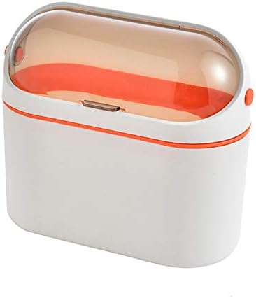PAIFA home desktop kanta za smeće viseća kanta za smeće za vrata ormarića sa poklopcem mala zidna preklopna kanta za smeće za kuhinjski automobil spavaća soba kupatilo/Orange