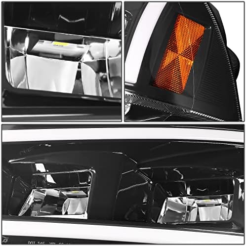 DNK MOTORING HL-HAY-042-BK par LED DRL reflektorskih farova kompatibilnih sa 2011-2014 Dodge Charger, crno kućište