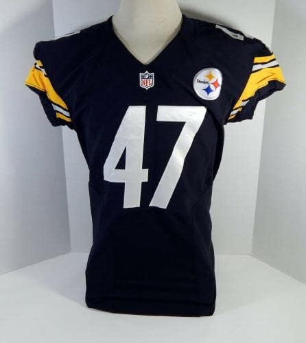2013 Pittsburgh Steelers Peter Tuitupou # 47 Igra izdana Black Jersey 46 DP21196 - Neintred NFL igra rabljeni dresovi