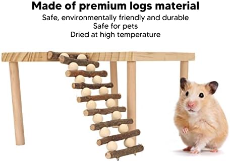 HAMSTER Drvena platforma, hrčka penjačka ljestvica igračka oprema za grinjeve svinje Chinchillas Gerbils