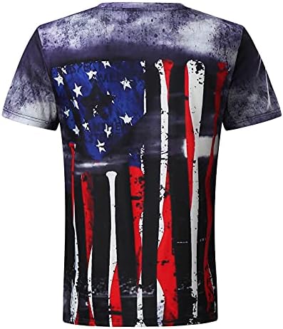 XXBR majice kratkih rukava za muškarce, muškarci američke zastave grafički grafički majica Patriotske košulje