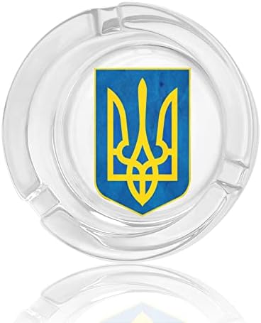 Vintage grb ukrajinske okrugle staklene pepeljare za ashtrays za cigarete Kućište Slatko pušenje pepela pepela
