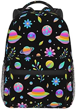Afhyzy Space Travel Backpack Ženska torba Lagana školska ruksaka za djevojčice Podesivi kolekcionarski ruksak