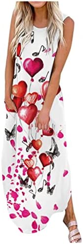 Zervoba ženske haljine bez rukava bez rukava Casual Ljetne haljine cvjetne tenkove sa džepovima Skit na