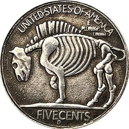 1937. Skull Dragon Suvenir Kovanice Kolekcionari 3D Metalni komemorativni Morgan Hobo Coin Copy COPY COAR