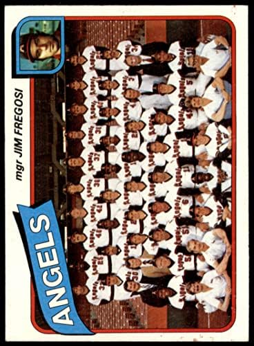 1980 TOPPS 214 Angels Team Polist Jim Fregosi Los Angeles Angels VG / ex Angels