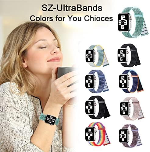Najlonske sportske trake kompatibilne s Apple Watch Band za žene muškarci, rastezljive elastične pletenice za zamjenu za iWatch seriju 6 7 5 4 3 2 1 SE