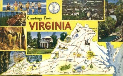 Pozdrav od, Virginia razglednica