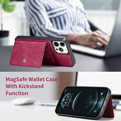SONVICTY LIFE torbica za novčanik za iPhone 12 Pro Max, kožna magnetna torbica za novčanik za iPhone MagSafe