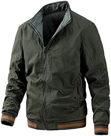 ADSDQ muški jakni, biciklistički pad plus veličina dugih rukava pulover muški casual fit čvrste boje debele duksere4