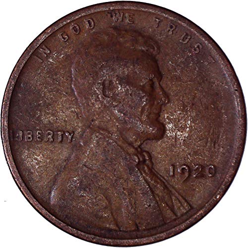 1920. Lincoln pšenični cent 1c Veoma dobro