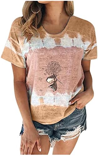 Bluza Thirt za djevojke Ljeto jesen meka udobna odjeća s kratkim rukavima pamučna posada izrez grafički