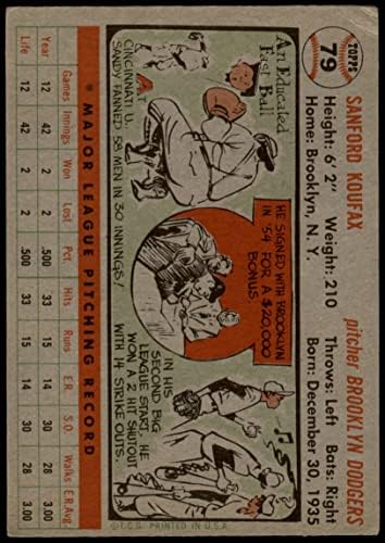 1956 TOPPS 79 Sandy Koufax Brooklyn Dodgers VG Dodgers