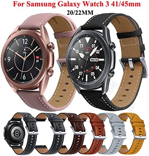 EZZON 22 20 mm kožni remen za Samsung Galaxy Watch 3 41 45mm 42mm narukvica za Huawei Watch 3 GT2 46mm Pro Zamjesečke trake Correa