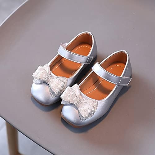 Cipele za djevojčice za malu djecu Mary Jane ravne cipele Casual Slip na luk Pearls baletne školske cipele