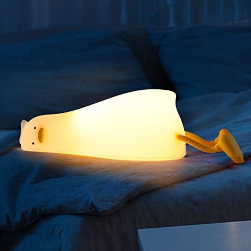 BRYCEWODA noćno svjetlo za djecu slatka ležeća ravna patka noćna lampa za spavaću sobu Dječija Dječija noćna