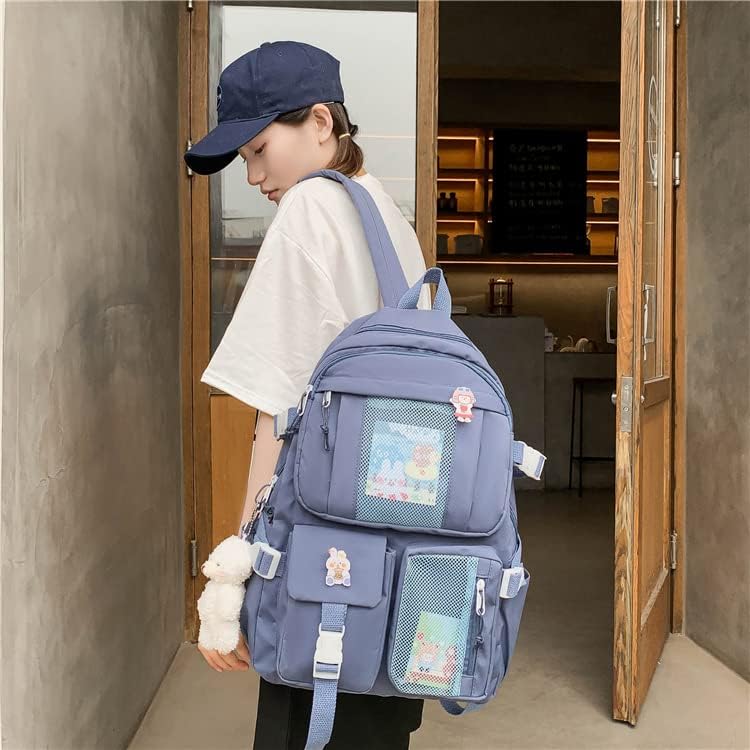 Kawaii ruksak s igle i privjesnim dodacima Slatka kolekcionarska ruksaka za glasnoću za tinejdžere za tinejdžere