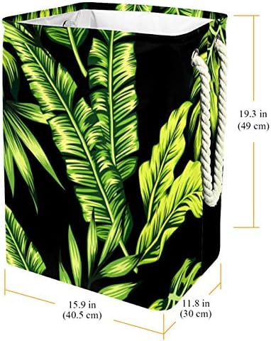 Inhomer tropske biljke bešavni uzorak velika korpa za veš vodootporna sklopiva korpa za odeću za organizatore