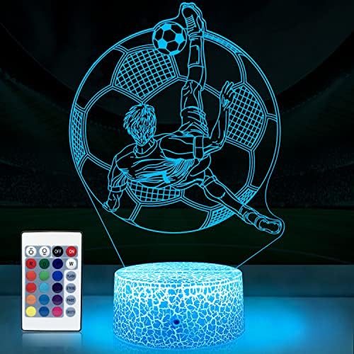 YAOMYLT Soccer noćno svjetlo za djecu Soccer pokloni 16 boje mijenja sa daljinskim & amp;kontrola dodira