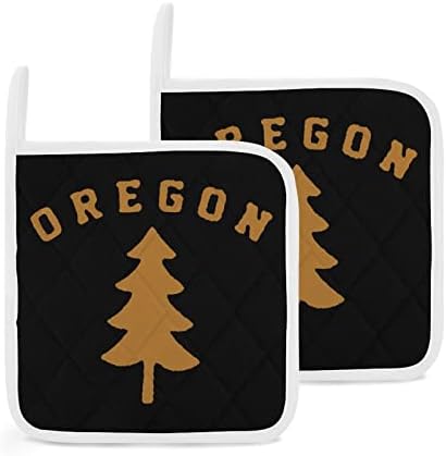 Oregon Douglas Pine Tree Držači za topline otporne na toplotnu jastučiće za kuhanje kuhinje dvodijelni set