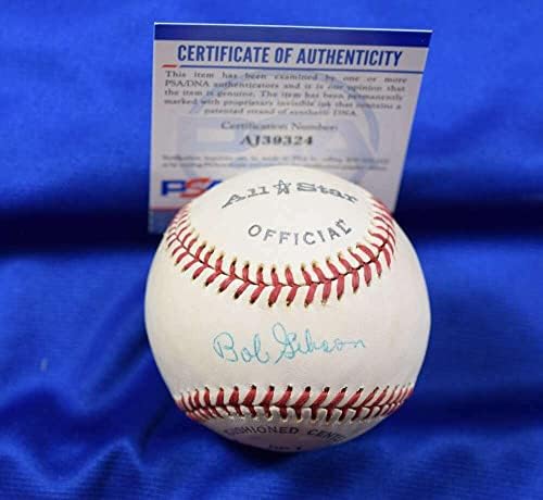 Bob Gibson PSA DNA COA Autograph Rijetki 1970-ovi potpisani bejzbol - autogramirani bejzbol