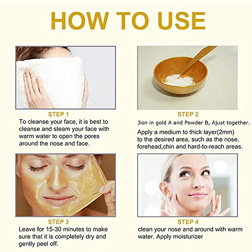 Spa Gold Jelly maska / kolagen u prahu 24k zlatne maske za lice / hijaluronska kiselina Hydro za žensku njegu kože hidratantna protiv starenja bora / Spa pokloni za žene, rođendanski poklon za njenu djecu