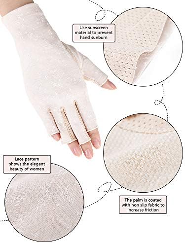 4 para ženskih krema za sunčanje rukavice bez prstiju UV zaštitne rukavice s pola prsta ljetne rukavice