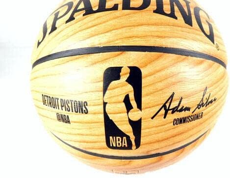 Potpisan Mason Plumlee # 24 NBA pistons autogramirana spalding košarka za drvene zrna - autogramirane košarkama