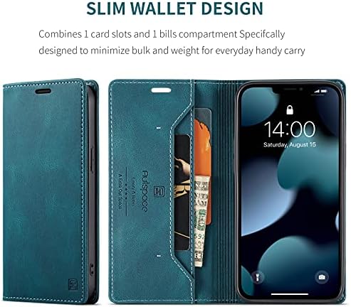 Hxy torbica za novčanik za iPhone 13 Pro Max 6,7 inča, preklopna futrola od PU kože Magnetic Protect sa
