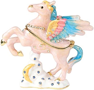 Fasslino konjičke trikete kutije sa šarkama ručno oslikane emajlne životinjske figurine ukrasi ukrasni poklon