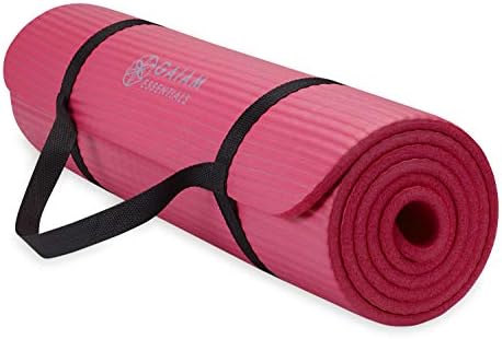 Gaiam Essentials Thick Yoga Mat fitnes & amp; prostirka za vježbanje sa easy-Cinch Yoga Mat carrier remenom,