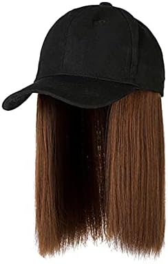 MANHONG priložena kosa perika za kosu Bejzbol šešir duga ravna frizura kapa za kosu Podesiva perika jugozapadni