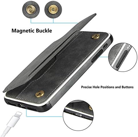 iCoverCase iPhone Xs torbica za novčanik, iPhone X futrola sa držačem za kartice i narukvicom Premium PU