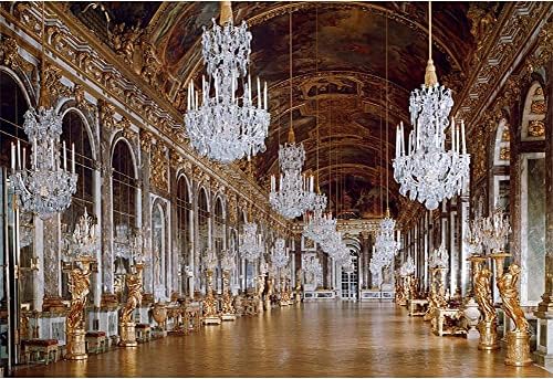 Aofoto 10x10ft Versailles palata Galerija ogledala pozadina luksuzni luster fotografija pozadina skulptura