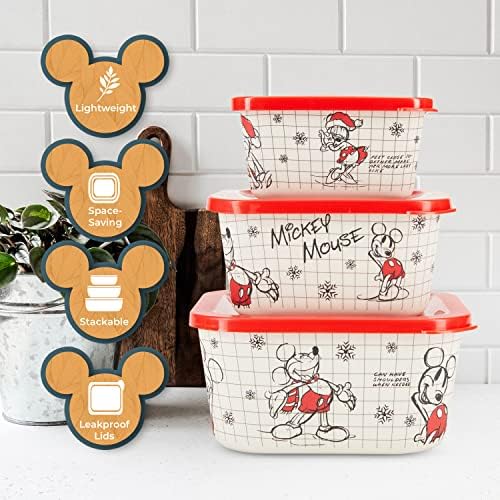 ZRIKE marke Disney Božić Sketchbook Bamboo kontejner za skladištenje hrane Set kvadratnih kutija za ručak