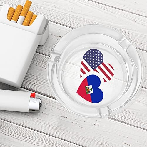 Haiti američki zastava za pušenje pepeljara Glass cigareta cigareta pepeo za pladanj jasena po mjeri pušač