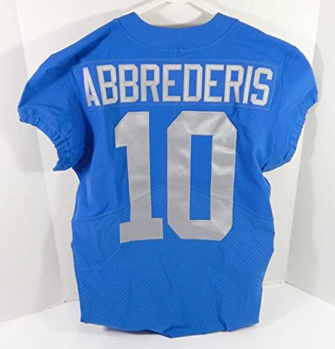 2017 Detroit Lions Jared Abbrederis # 10 Igra Izdana Blue Jersey Dan zahvalnosti 3 - Neintred NFL igra rabljeni dresovi