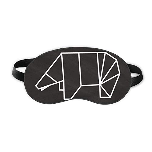 Sažetak Origami medvjed geometrijski oblik Sleep Eye Shield Soft Night Poklopac za sjenilo