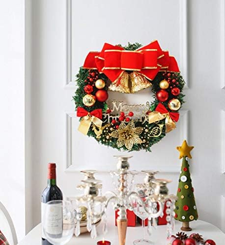 H & W Božićni vijenac srednje veličine za zidni prozori u obliku vrata Windows umjetna Poinsettia Xmas Dekoracija