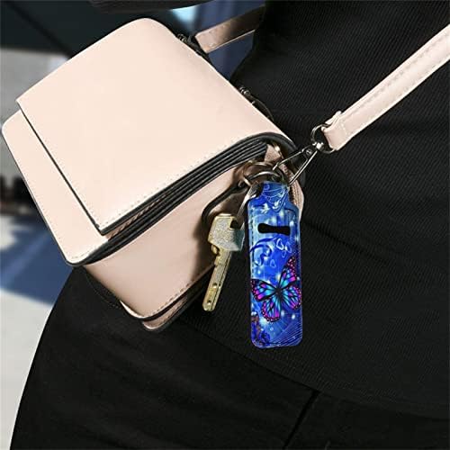 SCRAWLGOD 2 pakovanja držača za ključeve od labela prijenosni držač sjajila za usne privjesak za ključeve za ženske djevojke