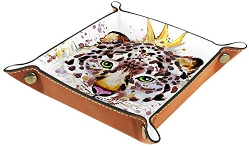 Lorvies akvarel king leopard kutija za skladištenje košara košara košnice za kancelarije za uredski dom