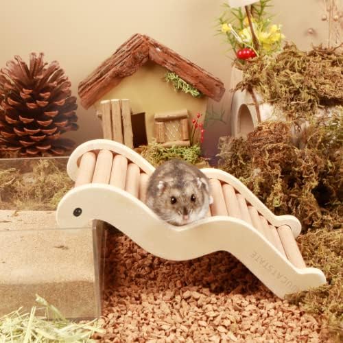 Bucatstate hrčka za penjanje, drvena penjanja i most kavezni dekor za hrčke gerbils miševi i male životinje
